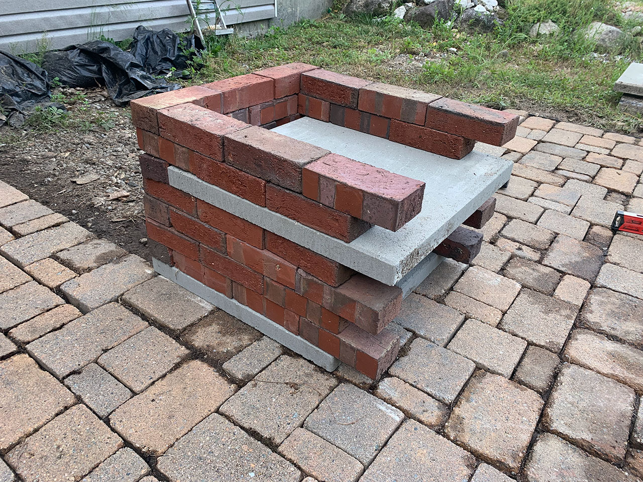 Final layer of bricks